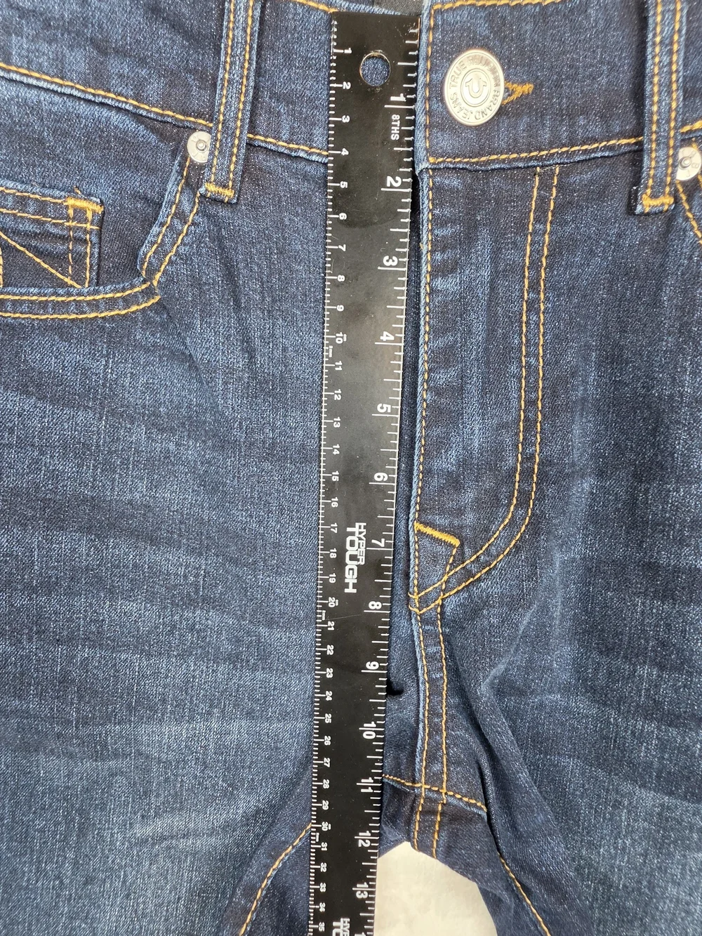 True Religion Ricky Relaxed Straight Jeans Men's 33x34 Dark Indigo Wash NWT